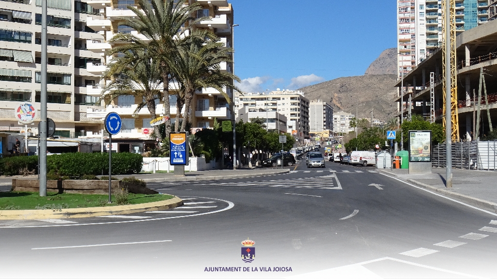L'Ajuntament de la Vila Joiosa signa la recepció de les obres d'accessibilitat i pavimentació de l'avinguda Mariners de la Cala