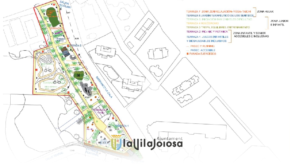 El Ayuntamiento ya dispone de proyecto para las obras del nuevo espacio verde saludable de la calle Terral en la Cala de la Vila Joiosa